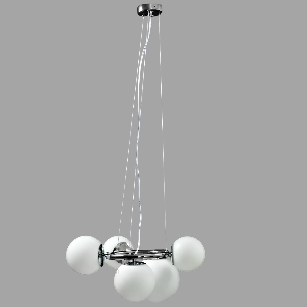 Люстра Svet Молекула на 5 шарообразных плафонов под лампы Е14 Хром (SN-2070-5 CR)