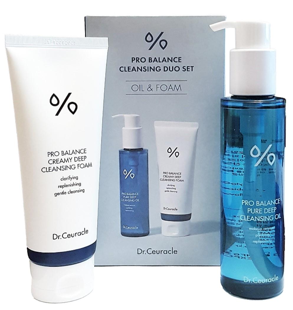 Набір для двоетапного очищення шкіри з пробіотиками Dr.Ceuracle Pro Balance Cleansing Duo Set oil & foam (8806133615560)