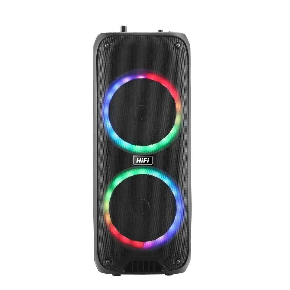 Портативная акустическая система Winso RX-6268B RGB с микрофоном и пультом 2х6.5" 10 W (4be13a96)