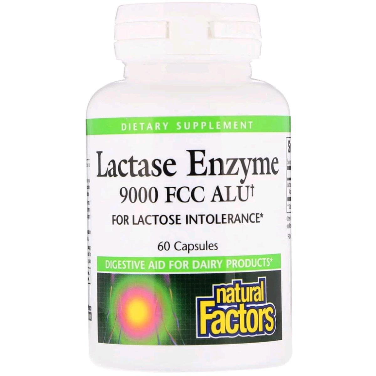 Ензим лактазы Lactase Enzyme Natural Factors 9000 FCC ALU 60 капсул (NFS01740)