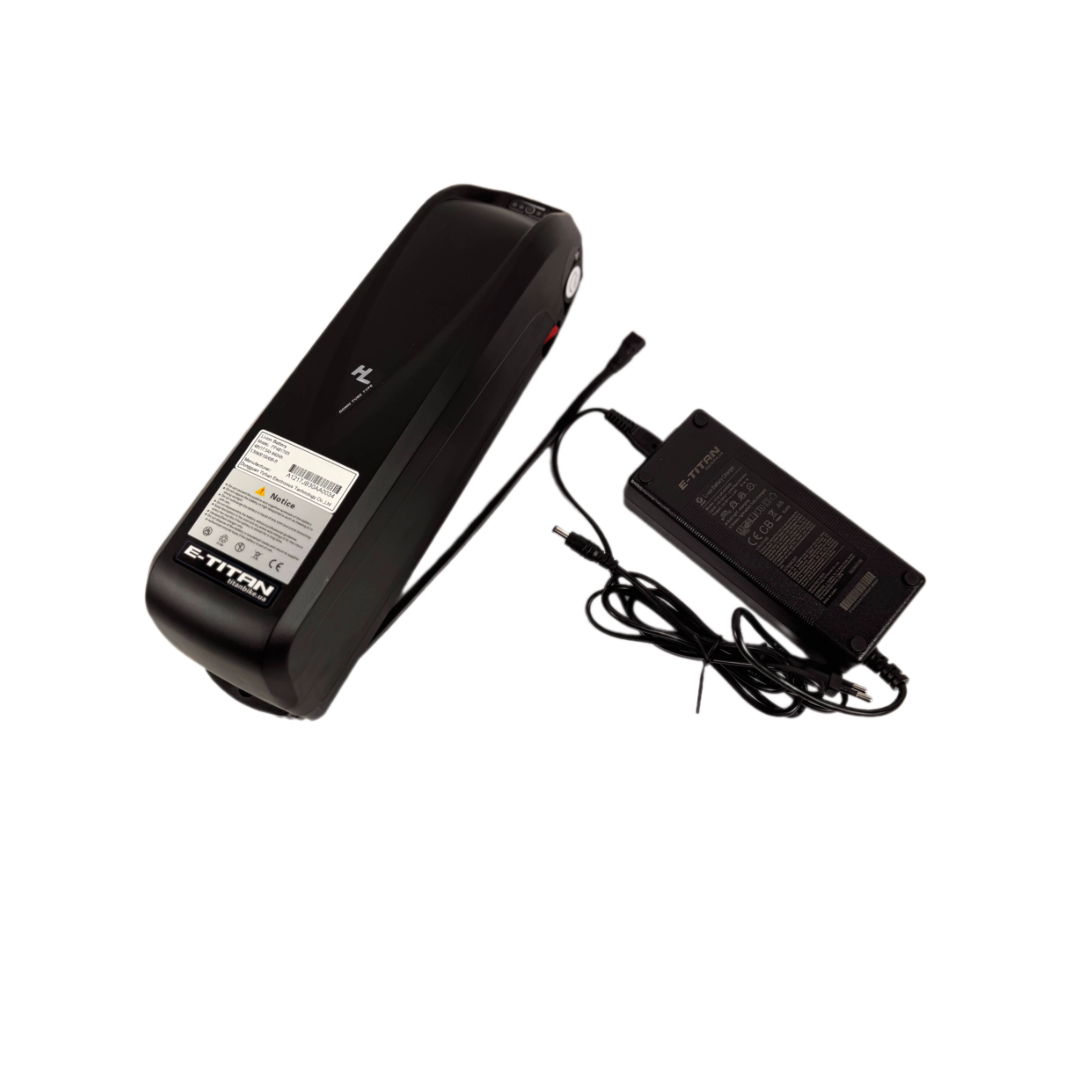 Аккумулятор литиевый с зарядкой Е-Titan 48V 10ah для электровелосипеда с креплением на раму USB выход под зарядку телефона