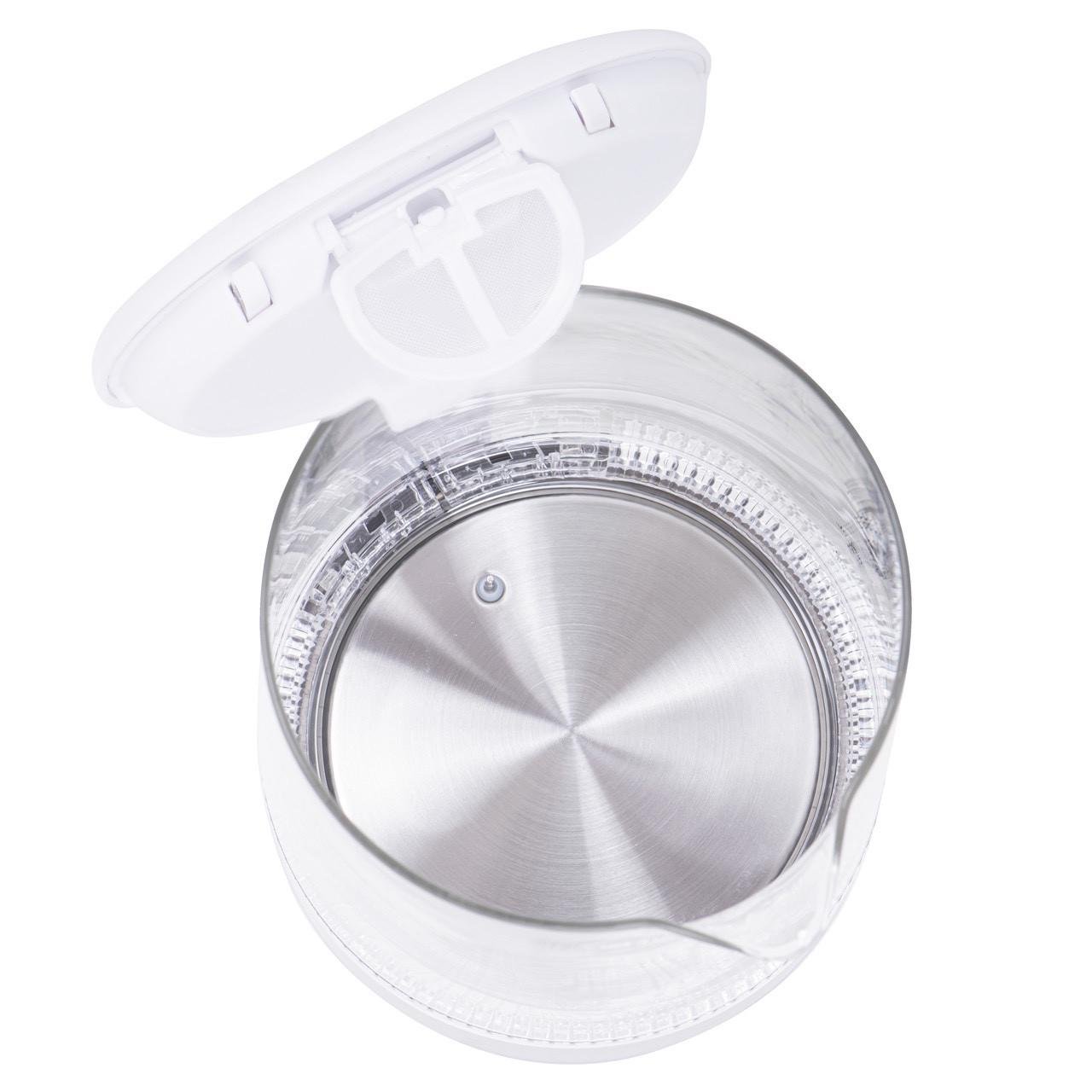 Електричний чайник скляний Mesko MS 1301 2200 Вт 1,7 л підсвічування/регулювання температури - фото 6