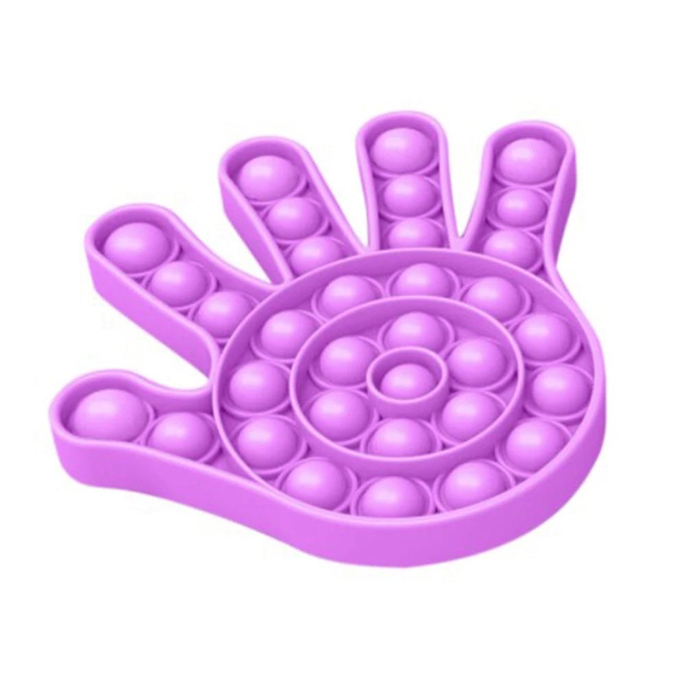 Сенсорная силиконовая игрушка пупырка антистресс Pop It фиджет Hand Purple