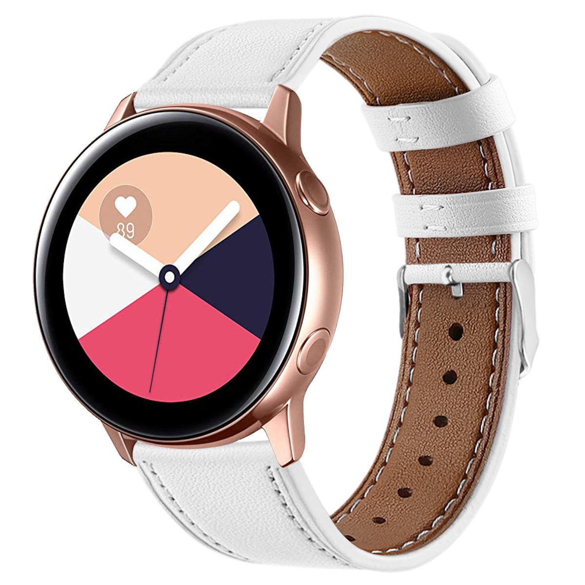 Ремінець для смарт-годиників Leather Youth шкіряний 20 мм для Amazfit Bip Lite S U S Білий (2186P)