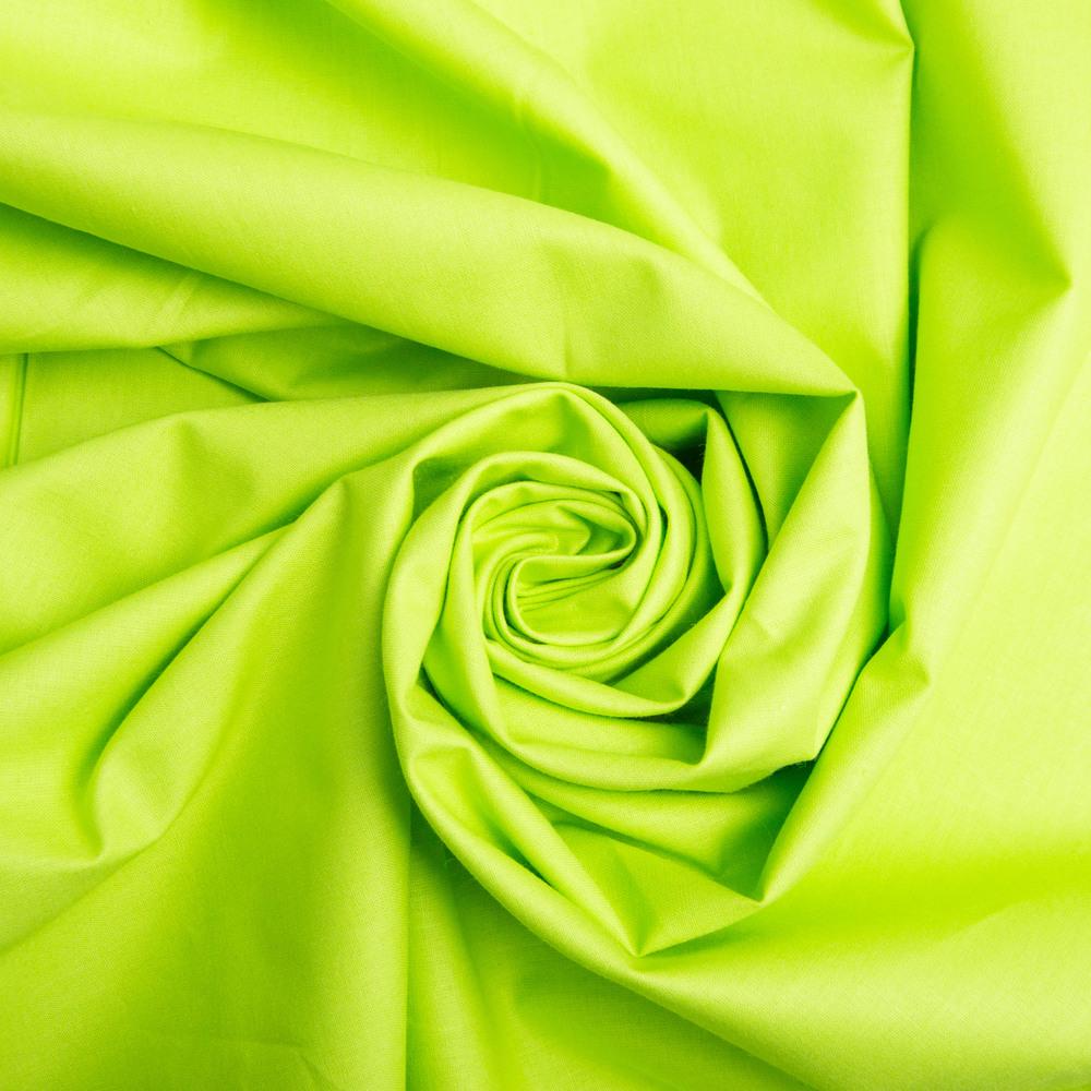 Ткань бязь ранфорс для постельного белья V-49 2,4 м Ярко-салатовый (24820)