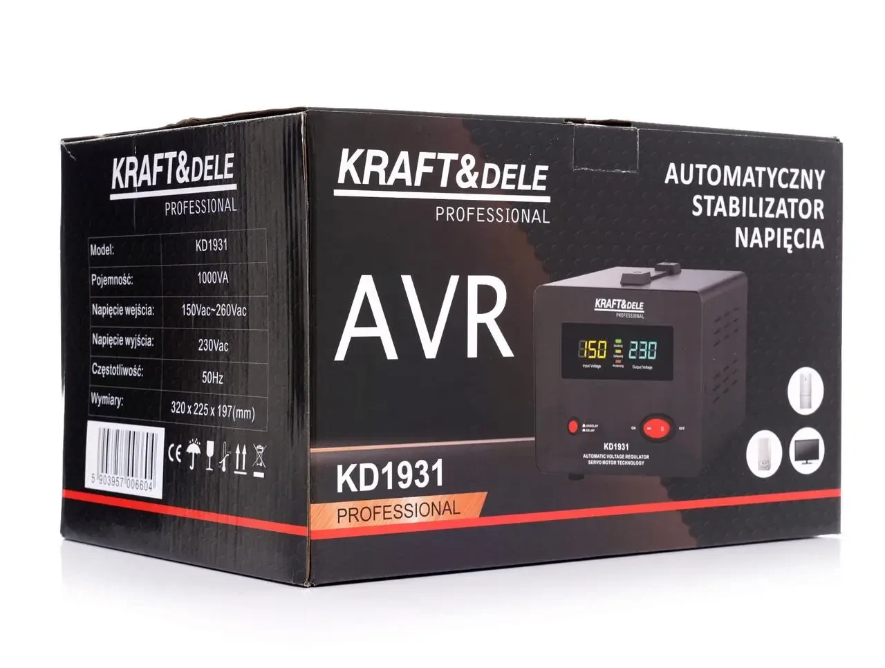 Стабілізатор напруги Kraft&Dele KD1931 AVR 1000ВА 230В (1260) - фото 6