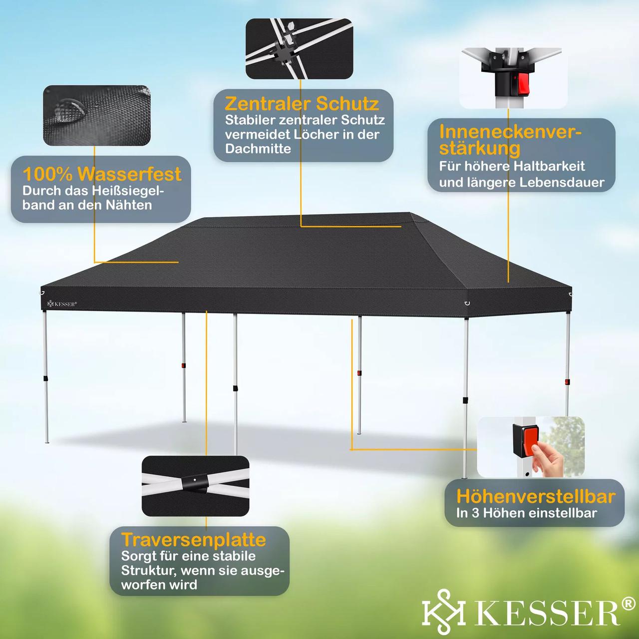 Павильон садовая KESSER 6x3 м UV50+ Черный - фото 3 Павильон садовая KESSER 6x3 м UV50+ Черный - фото 3