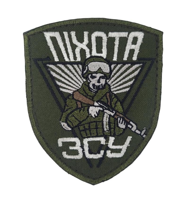 Шеврон Пехота ВСУ 7х8 см Олива (3586701)
