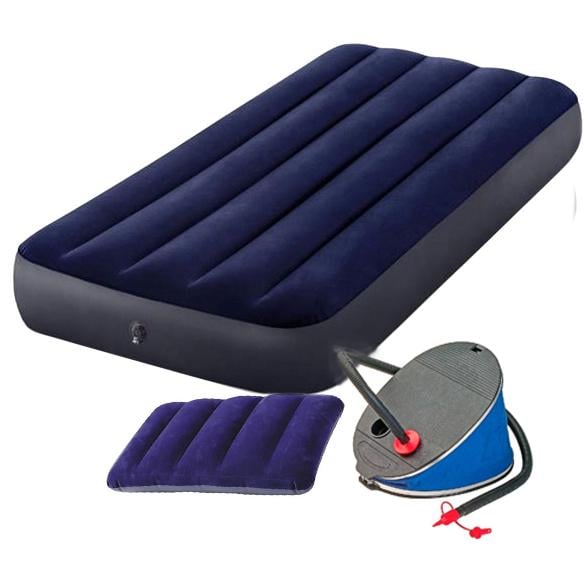 Надувной матрас Intex 64756 с подушкой и насосом
