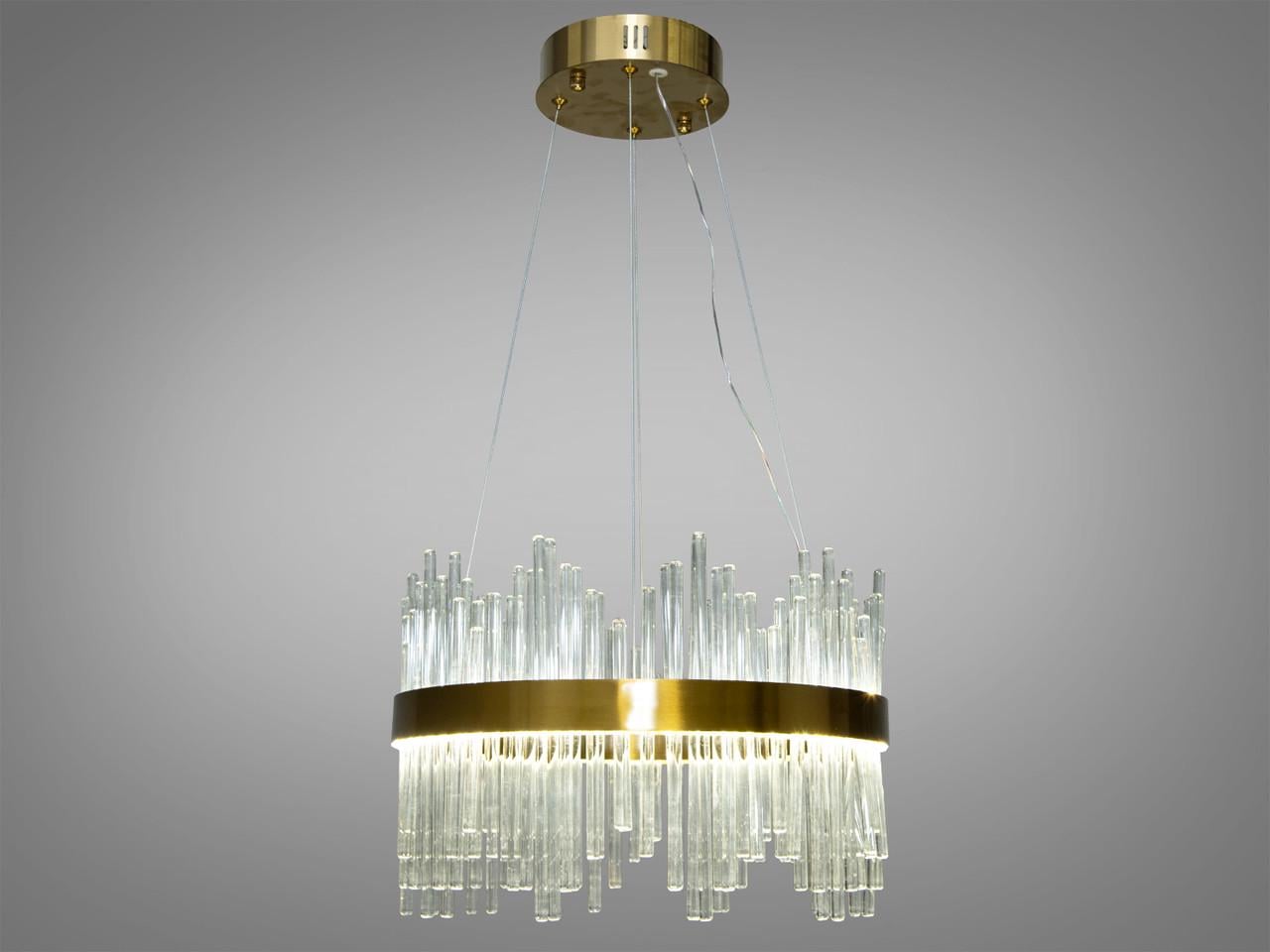 Люстра хрустальная LED 839-400BR-LS для зала 90W на 13 м2 Бронзовый (2294297137)