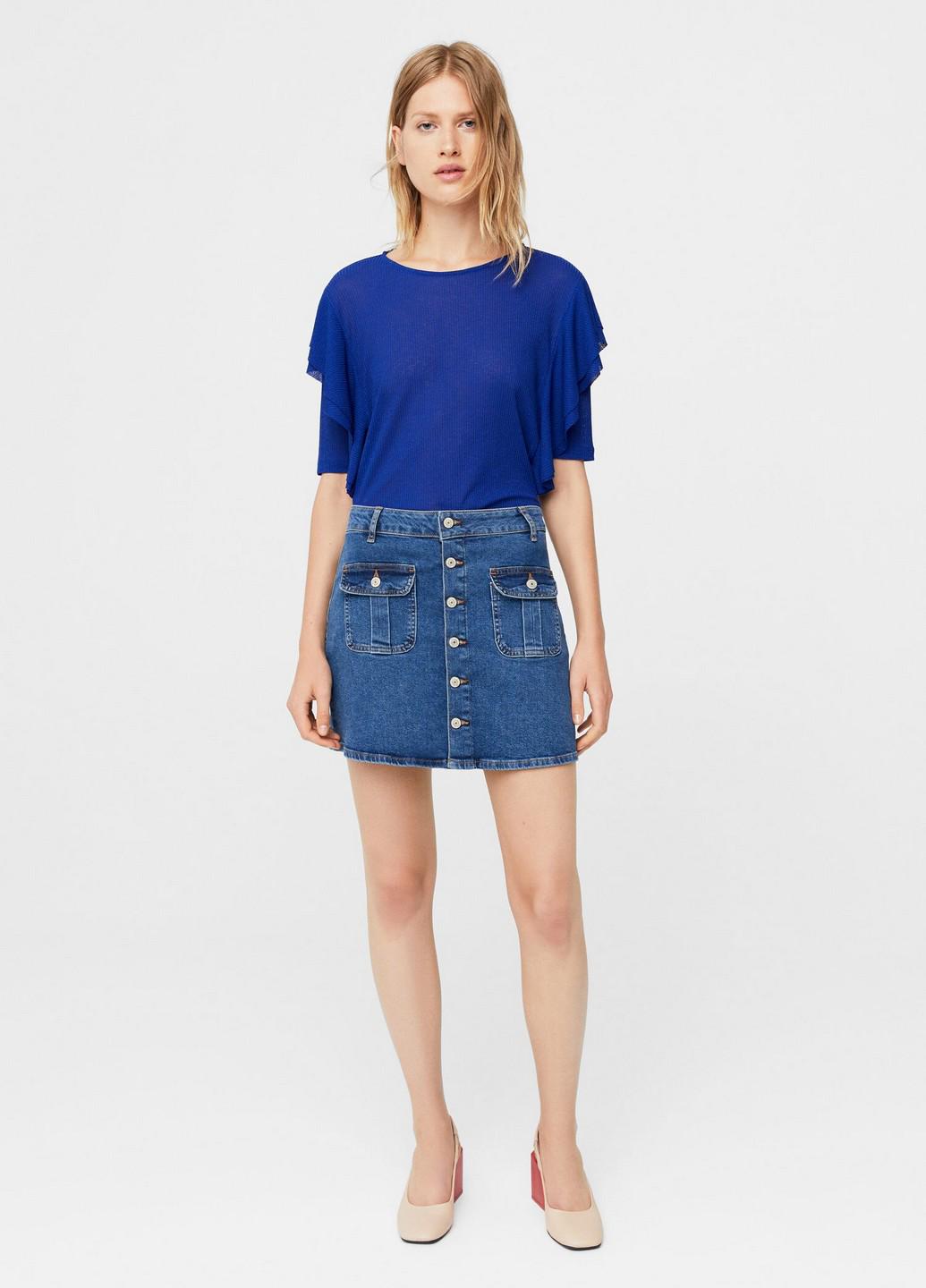 Блузка Mango XS Синий (2000000846934) - фото 7