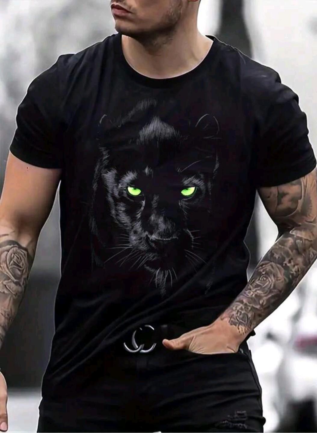 Футболка мужская Рanther с рисунком XL Черный (27477018)