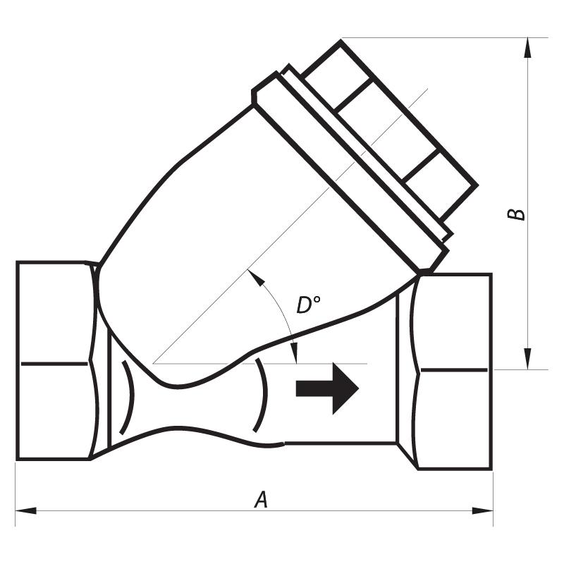 Фильтр грубой очистки Nolf NF.F04N косой 3/4" 500 мкм (NF2977) - фото 2