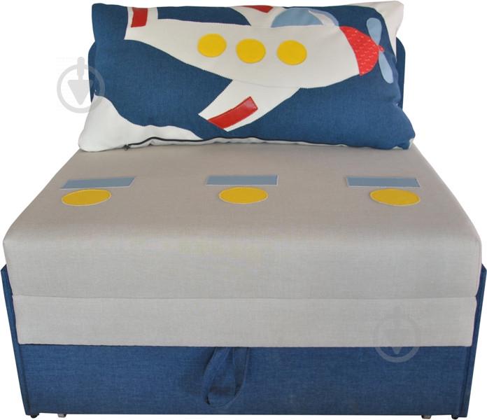 Детский диванчик малютка Ribeka Самолётик Голубой (24M07)