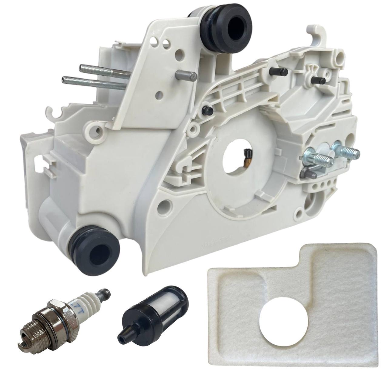 Корпус двигателя картер ST MS 180 маслонасос натяжитель свеча воздушный и топливный фильтр