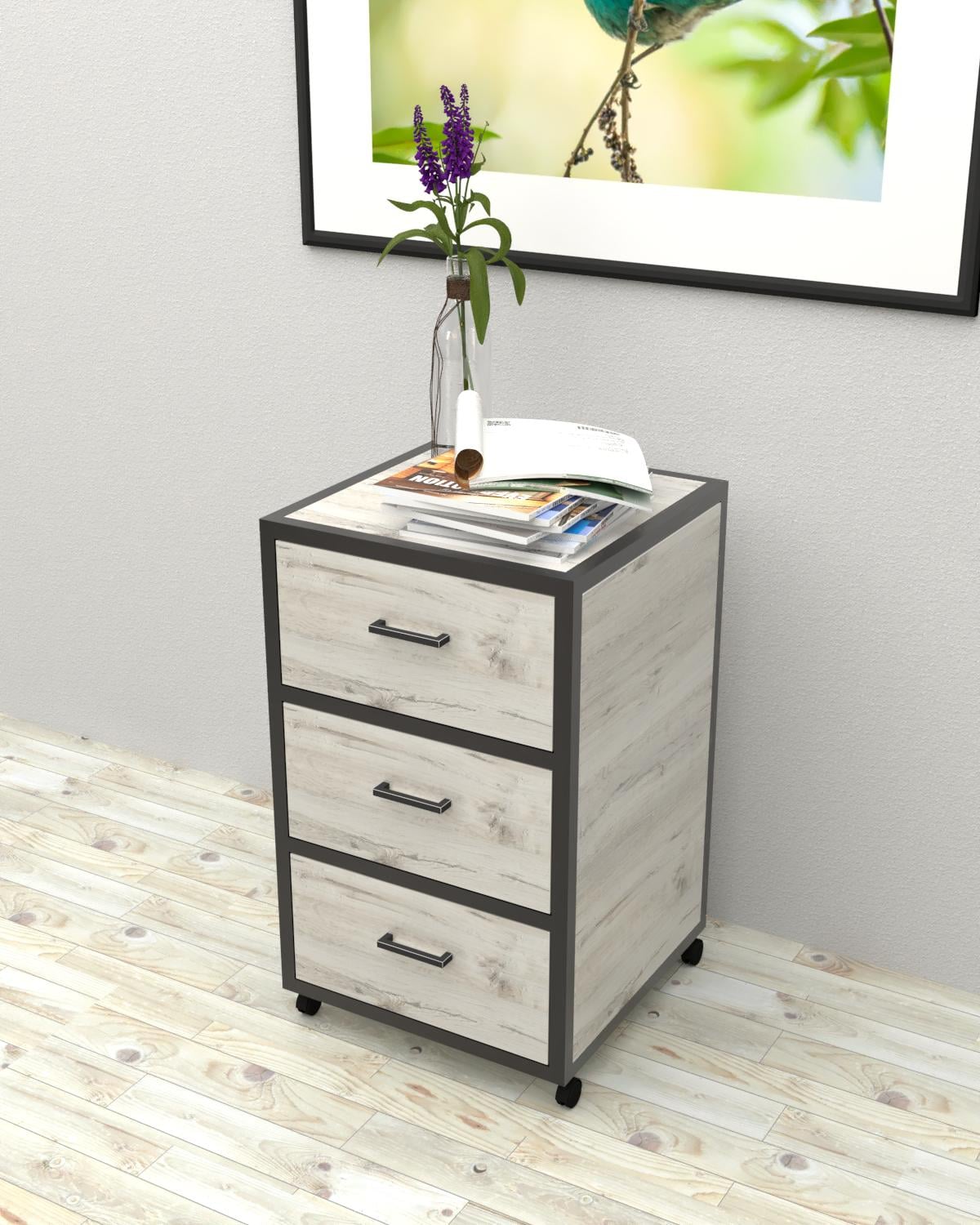 Тумба офисная тумба EcoLoft Мерит DSP-1492-2 в стиле лофт Дуб Кортона (35729890)