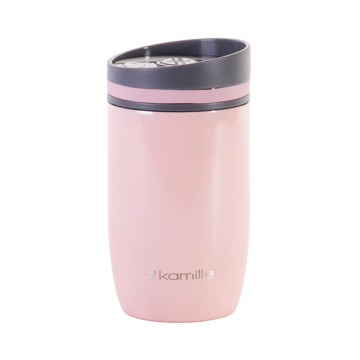 Термокружка Kamille KM-2048 з нержавіючої сталі 300 мл Рожевий (1883389100) - фото 2 Термокружка Kamille KM-2048 з нержавіючої сталі 300 мл Рожевий (1883389100) - фото 2