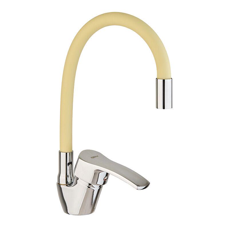 Змішувач кухонний із силіконовим виливом Zerix YUB 279 Reflector Ivory (ZX4977)