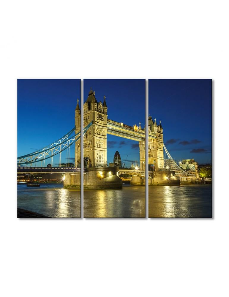 Картина модульная Тауэрский мост 3 модуля 50x75 см