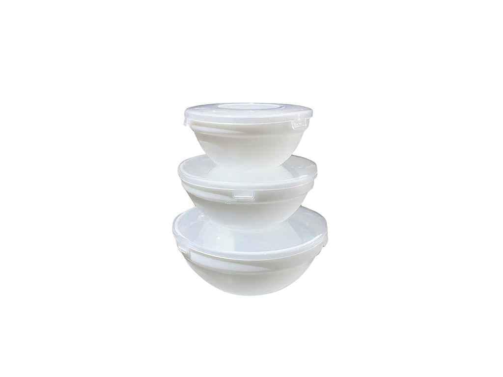 Набор салатников с крышкой 3шт. White (1003772)