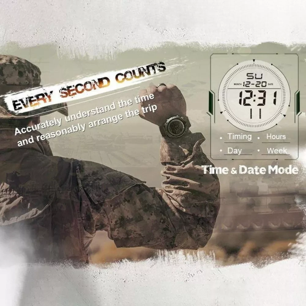 Наручний годинник чоловічий North Edge TANK Чорний (2729675518) - фото 4 Наручний годинник чоловічий North Edge TANK Чорний (2729675518) - фото 4