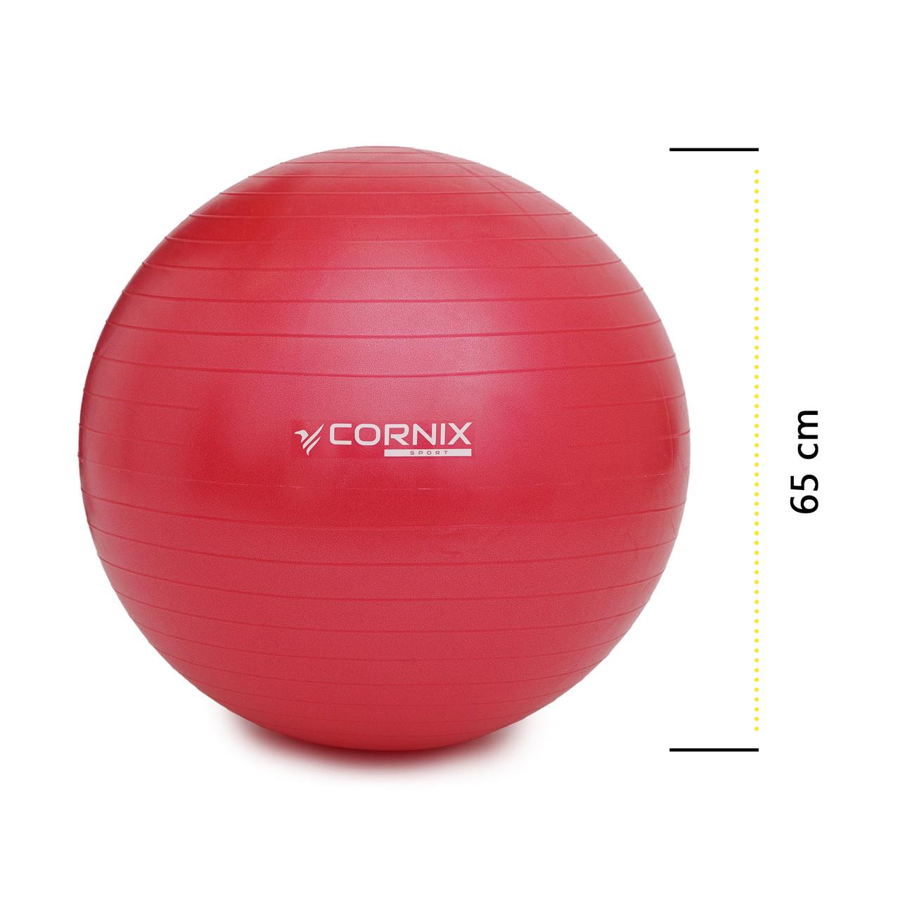М'яч для фітнесу Cornix Anti-Burst 65 см XR-0019 Red (2514759667) - фото 2 М'яч для фітнесу Cornix Anti-Burst 65 см XR-0019 Red (2514759667) - фото 2