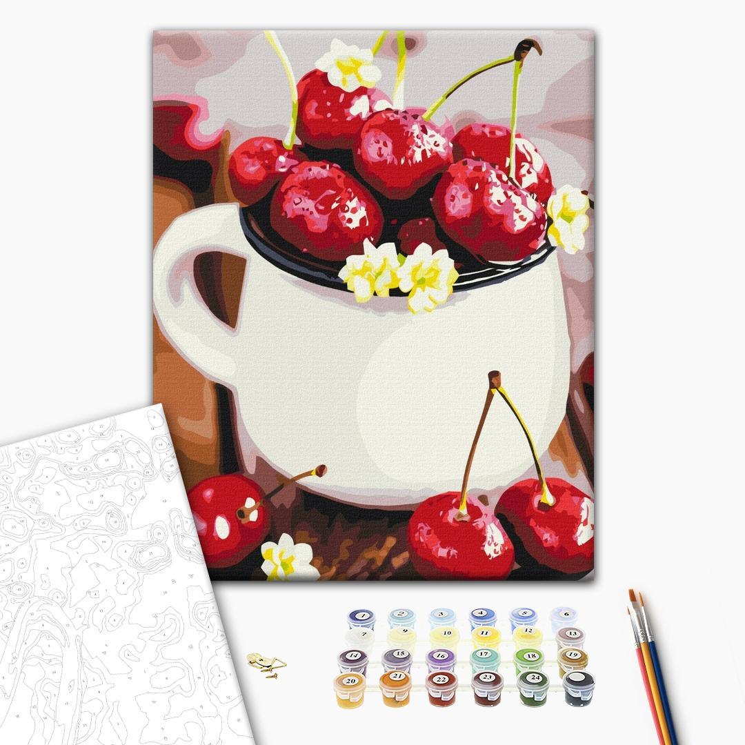 Картина по номерам BrushMe Спелые черешни 40х50 см (BS53397) - фото 2 Картина по номерам BrushMe Спелые черешни 40х50 см (BS53397) - фото 2