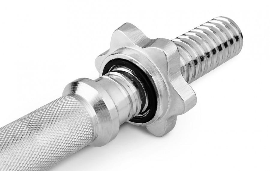 Гриф гантельный хромированный с замками 45 см d 28 мм (2764274347) - фото 3 Гриф гантельный хромированный с замками 45 см d 28 мм (2764274347) - фото 3