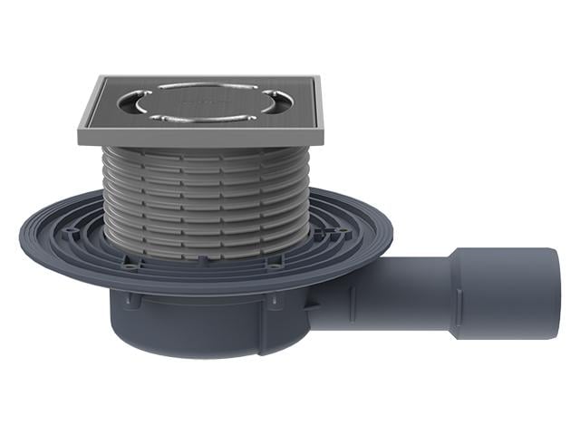 Трап PRIMUS blue для внутренних помещений горизонтальный DN40/50 мм с сифоном 123х123 мм/115х115 мм (HL90Prblue)