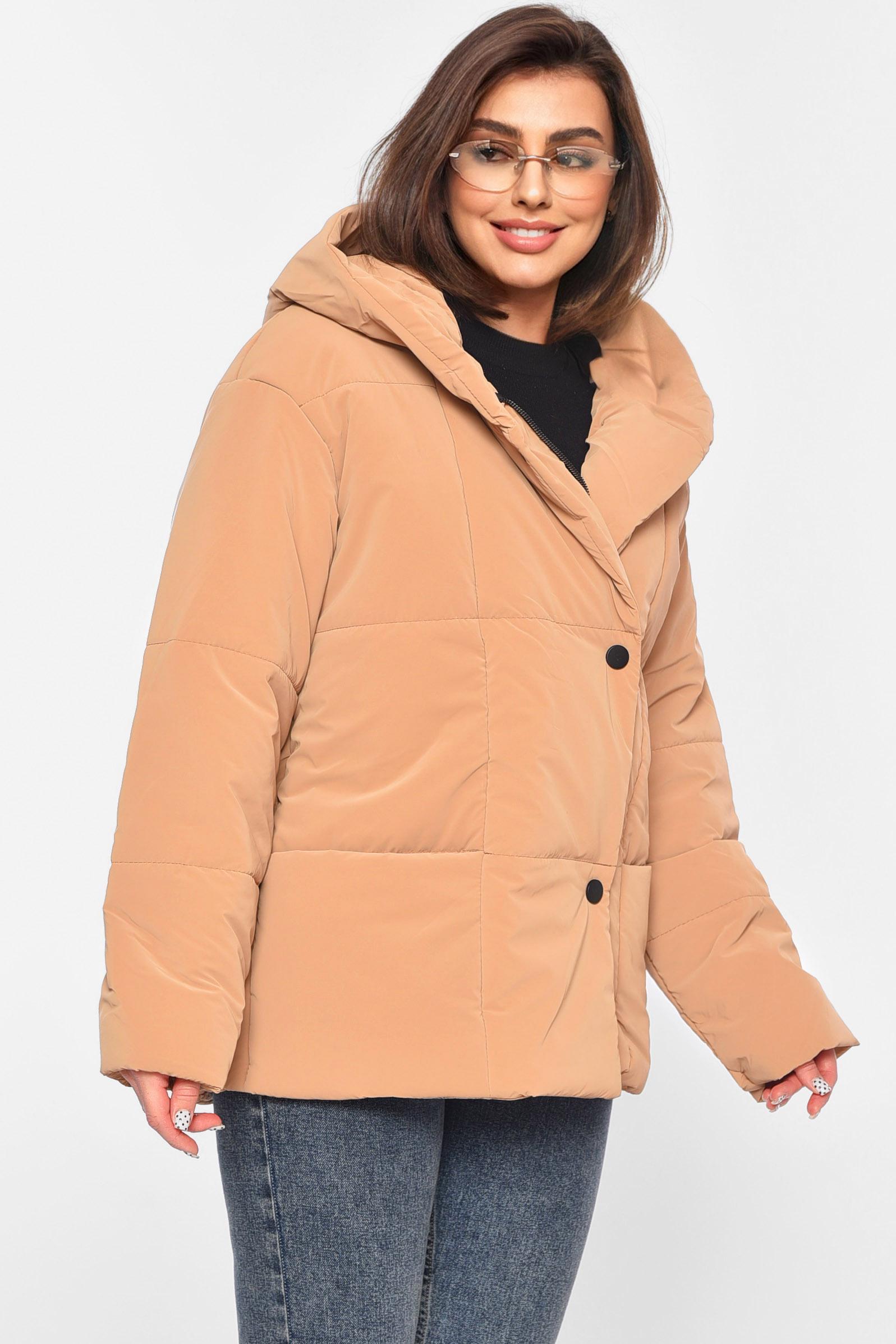 Куртка женская демисезонная р. 44 Коричневый (196465) - фото 2 Куртка женская демисезонная р. 44 Коричневый (196465) - фото 2