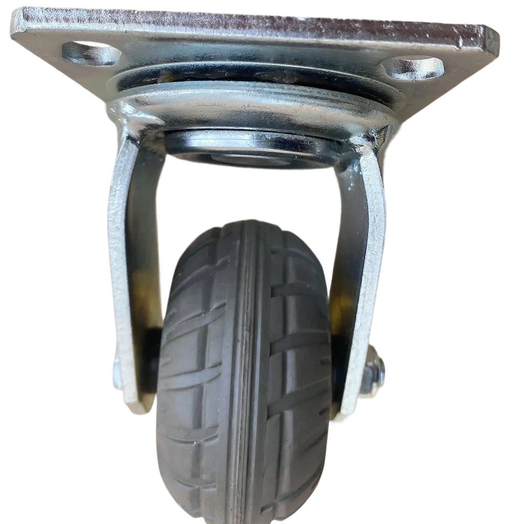 Колесо поворотное на шарикоподшипнике из эластичной резины 100 мм Серый (2332169112) - фото 3