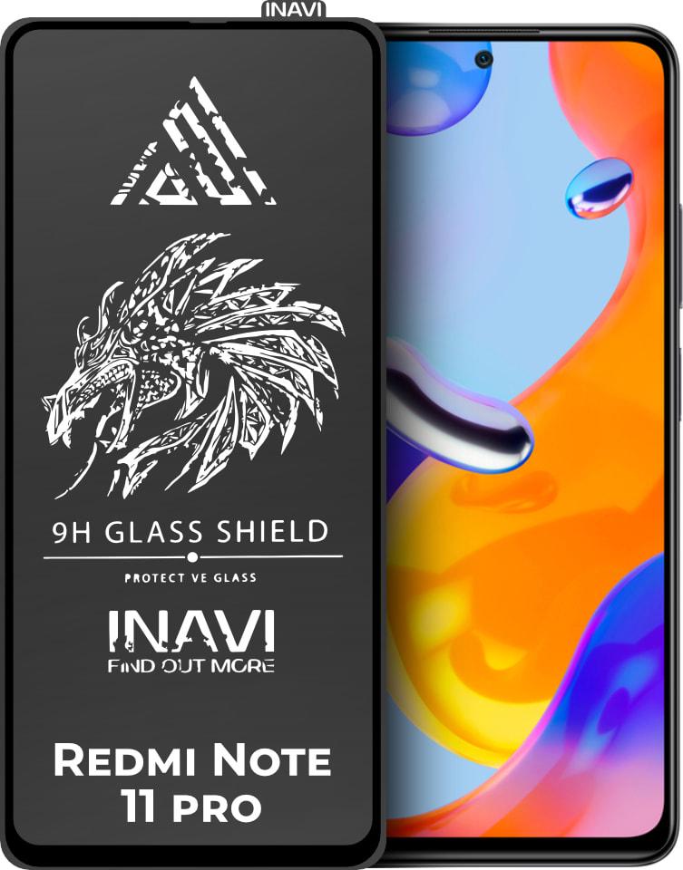Стекло защитное INAVI Xiaomi Redmi Note 11 Pro 4G/5G Full Glue (32572)