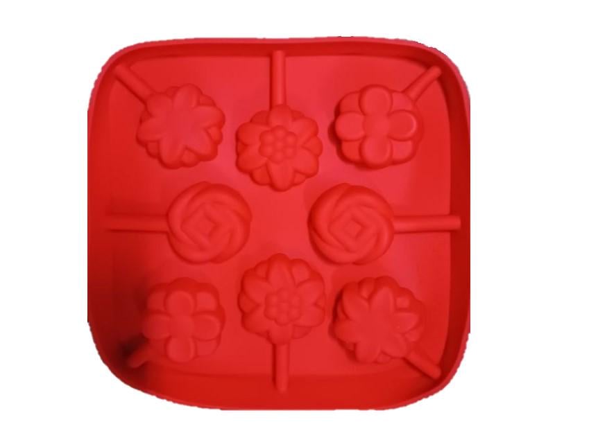 Форма для льодяників/цукерок JSC 3274 на паличці Квіточки Червоний (475cc36e)