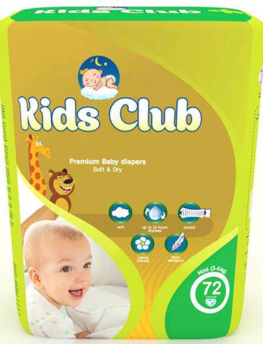 Подгузники детские Kids Club Soft&Dry 2 Mini 3-6 кг 72 шт. - фото 2