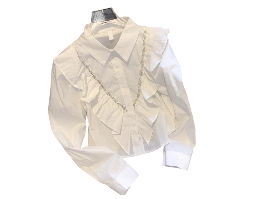 Блуза шкільна на дівчинку A Kids з довгими рукавами 134-140 см Білий (27224878)