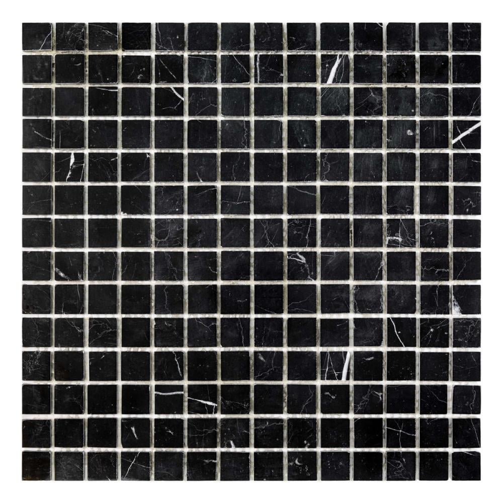 Мозаика из мрамора D-CORE ZM-8816M 305x305 мм Nero Marquina