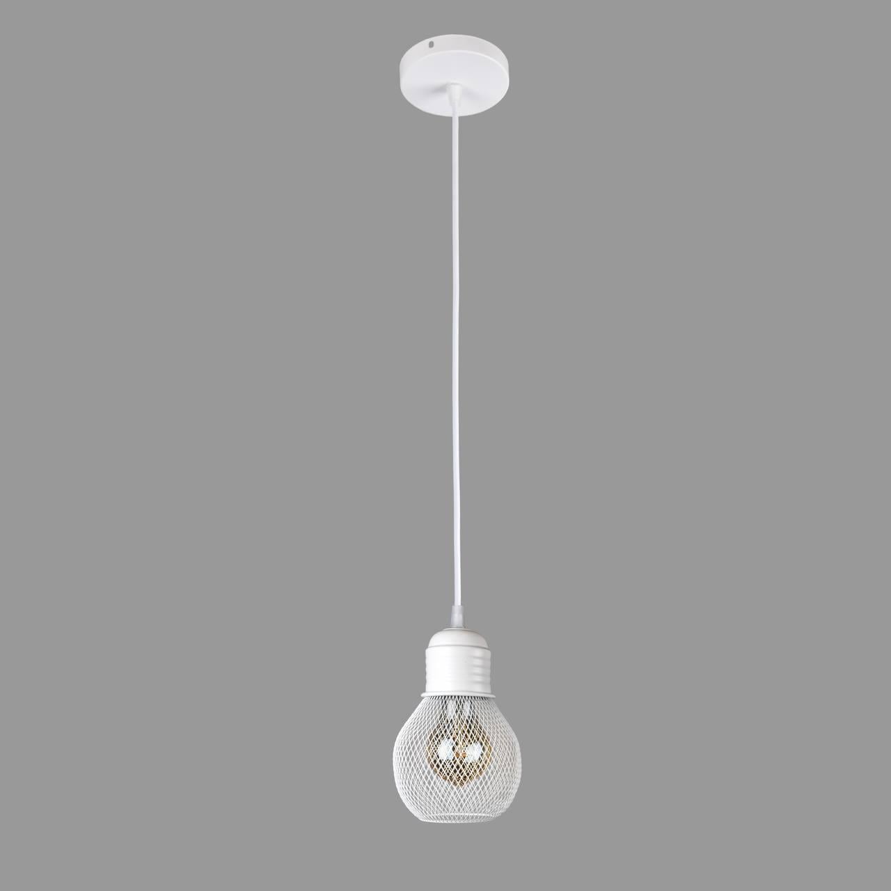 Подвес Лампочка в стиле лофт Белый (907-005F-1 WH)