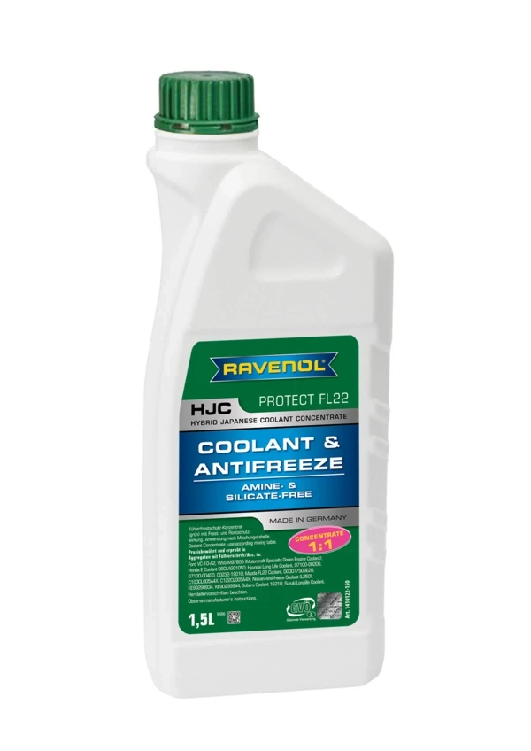 Антифриз концентрат Ravenol HJC FL22 1,5 л Зеленый (1410122-150)