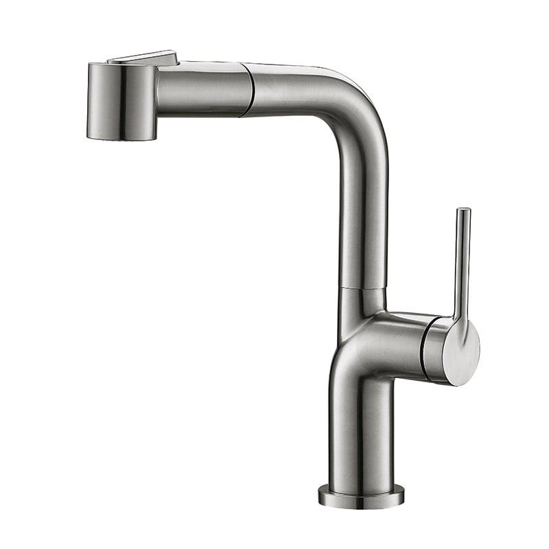 Смеситель для кухни с выдвижным изливом KOER KI-70021-02 из нержавеющей стали (KR4798)