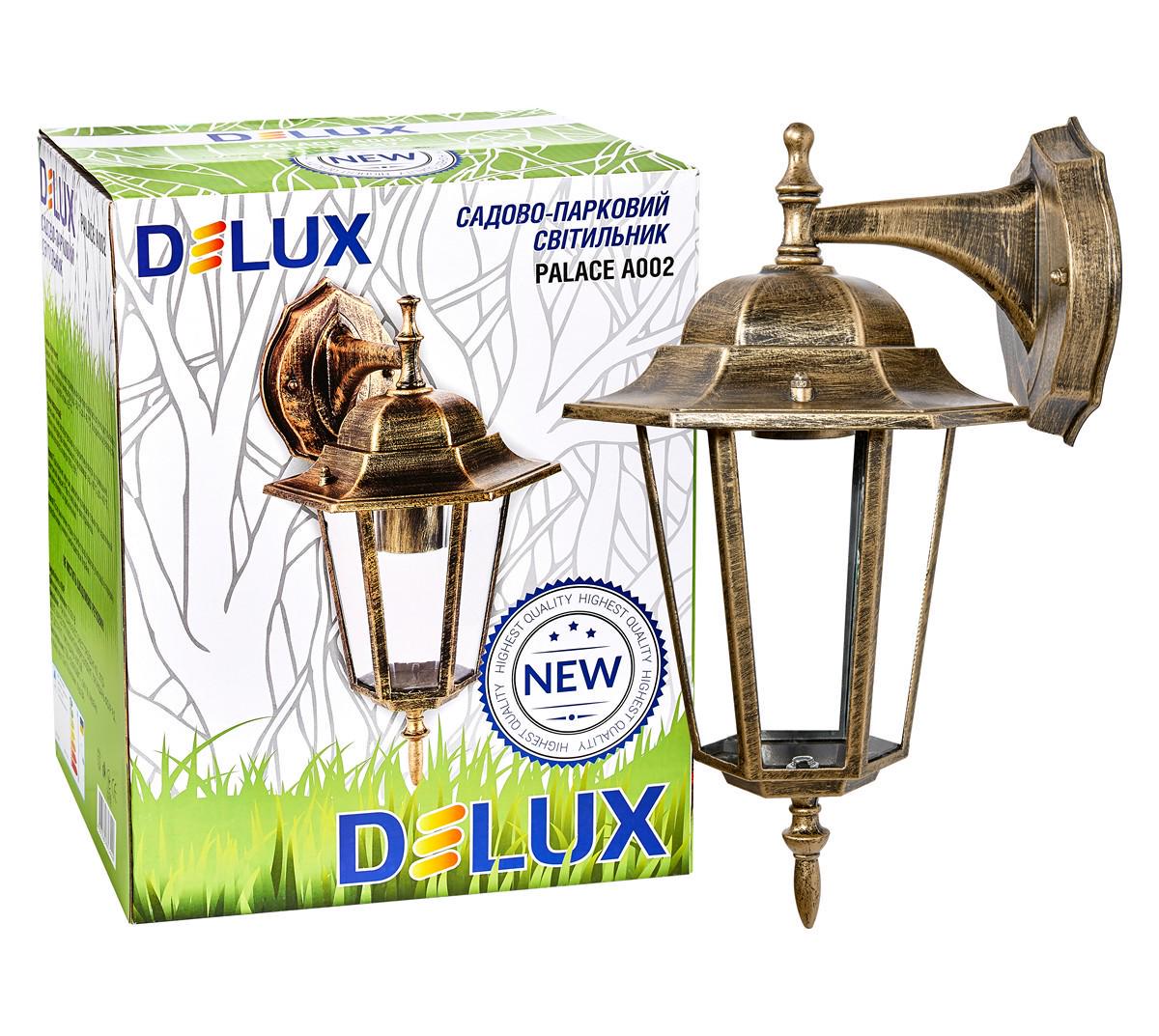 Светильник садово-парковый Delux Palace A002 60 Вт Е27 Черный/Золотой (24573538) - фото 2 Светильник садово-парковый Delux Palace A002 60 Вт Е27 Черный/Золотой (24573538) - фото 2