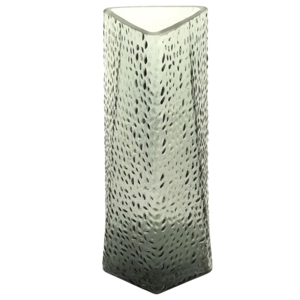 Ваза стеклянная Stenson New York 23х7 см Зеленый (R93893)