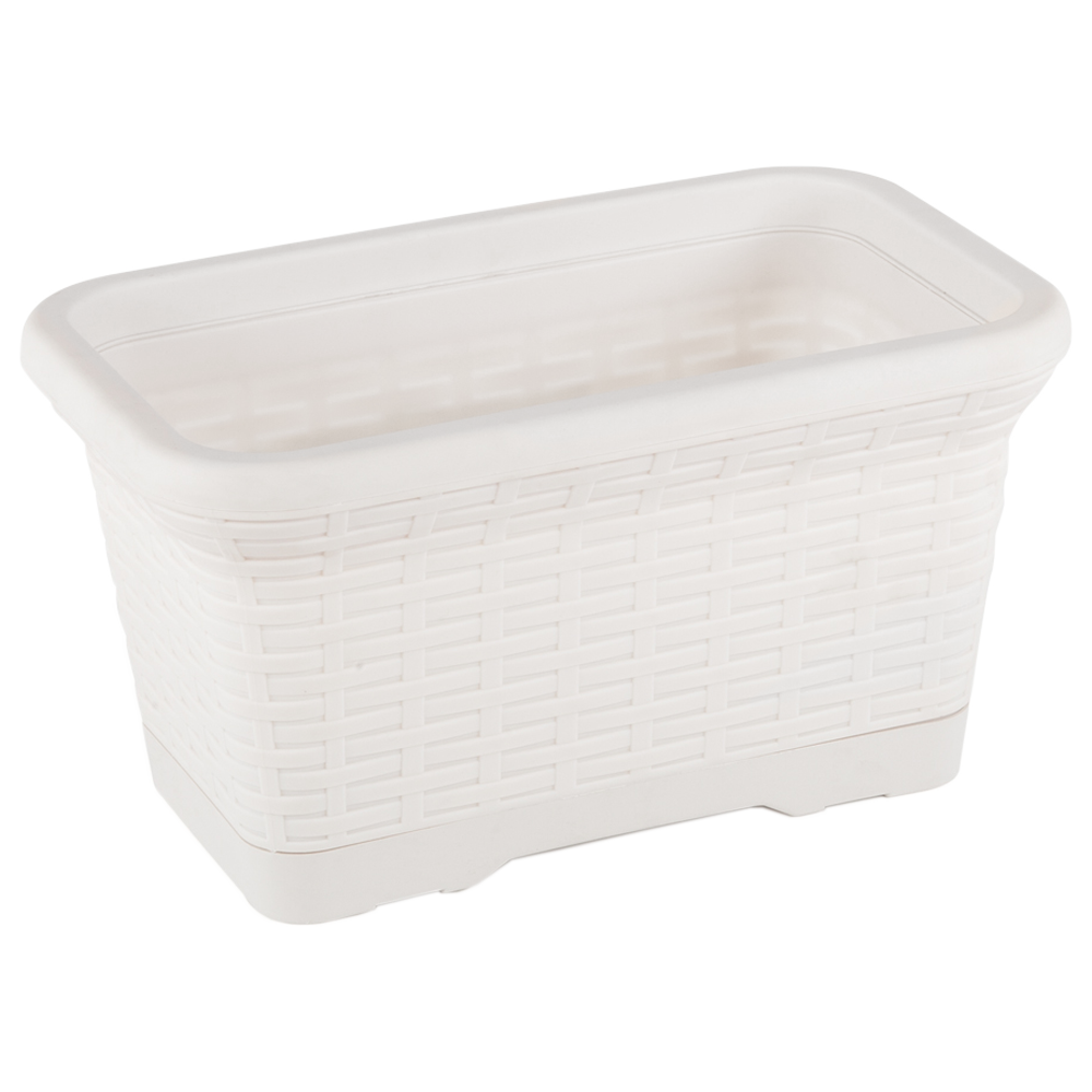 Горщик для квітів балконний Serinova Wire 6,5 л 3 шт. Білий