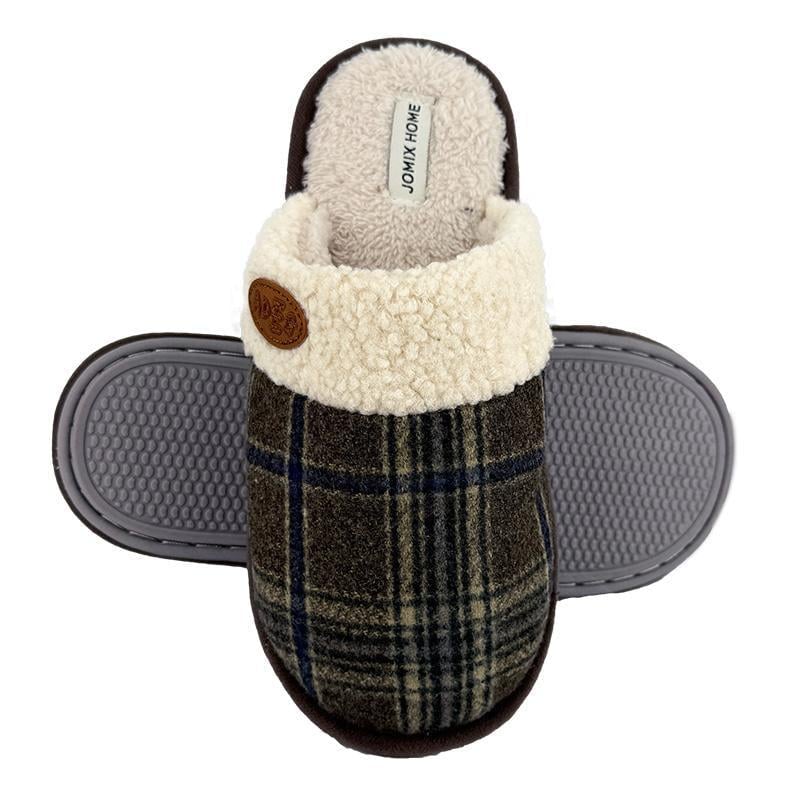 Комнатные мужские тапочки закрытые 10254-2 p. 43 27,5 см Коричневый