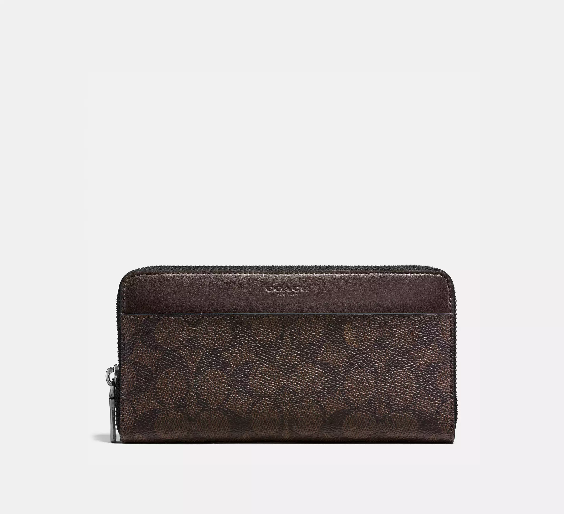 Кошелек Coach Accordion Wallet In Signature Canvas Brown
