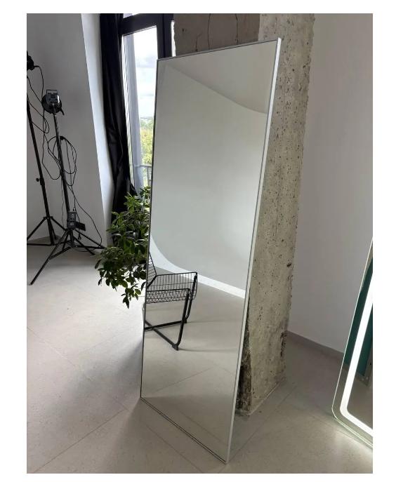 Зеркало настенное в алюминиевой раме для прихожей 160х70 см Белый (29051275)