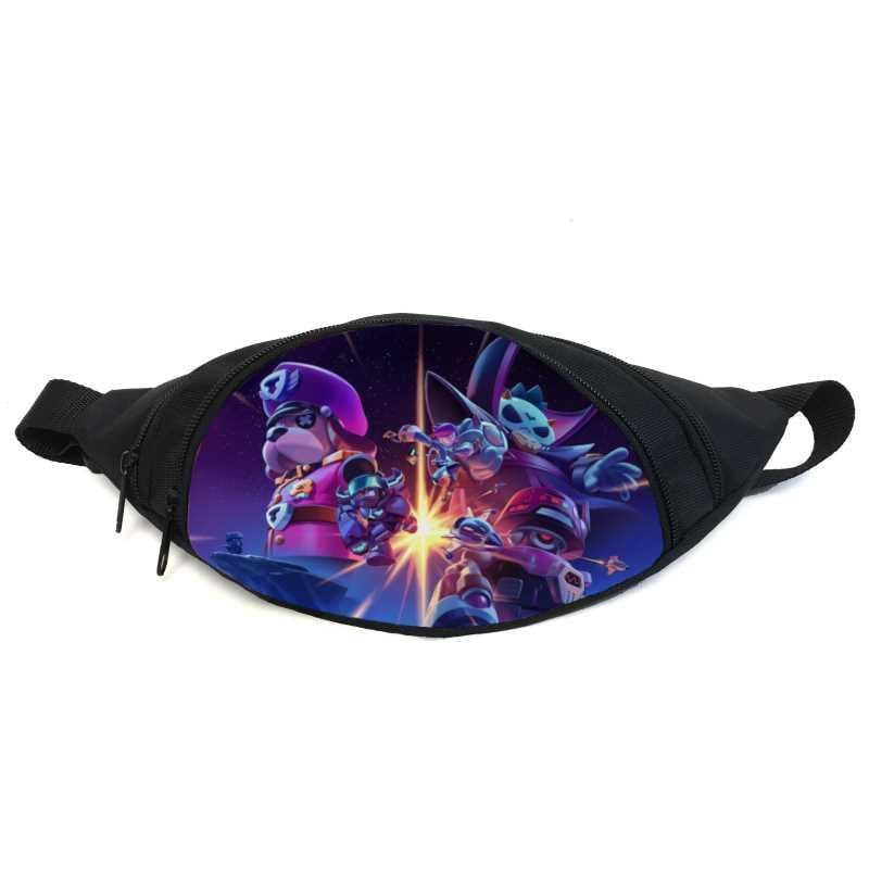 Поясна сумка-бананка з принтом Бравл Старс GBBS010 Чорний (1714163388)