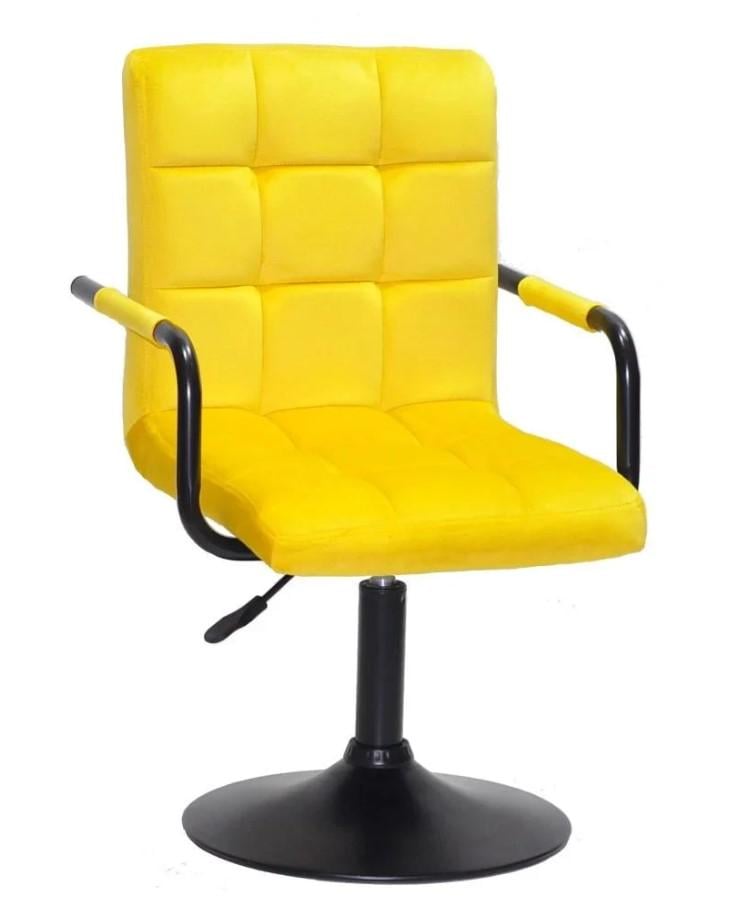 Стул TOWER ARM LIFT BLACK бархат Желтый (900532)