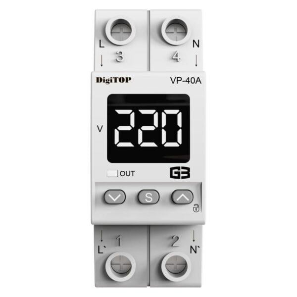 Реле напряжения Digitop VP-40A M2W на din рейку