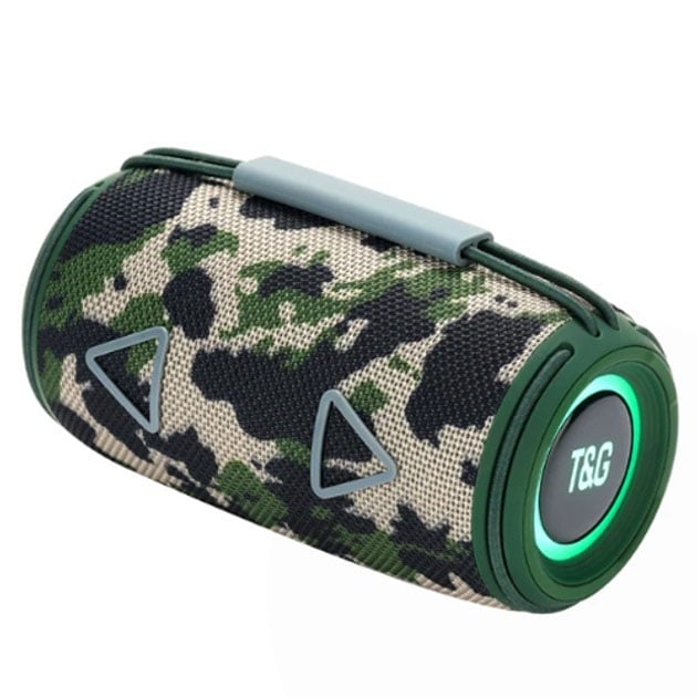 Колонка портативная TG 657 Bluetooth с RGB подсветкой Camo (tf4896) - фото 1