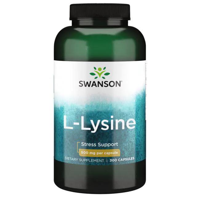 Аминокислота Swanson L-Lysine 500 мг 300 капс. (8066)